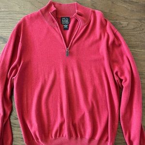 Joseph A Bank Pima Cotton Half-Zip Sweater